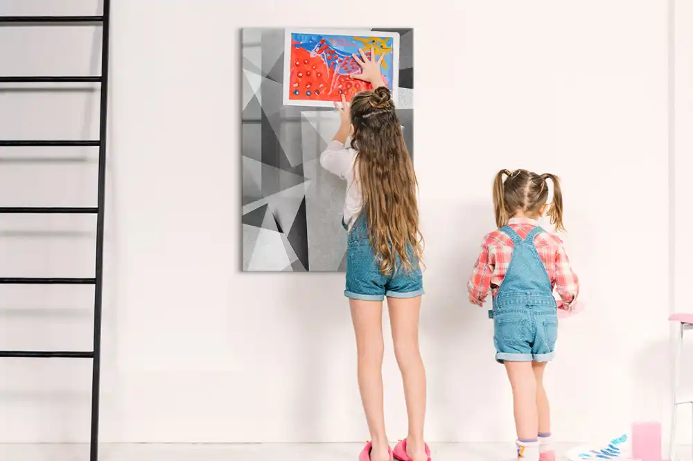 Tableau magnétique pour écriture composition géométrique