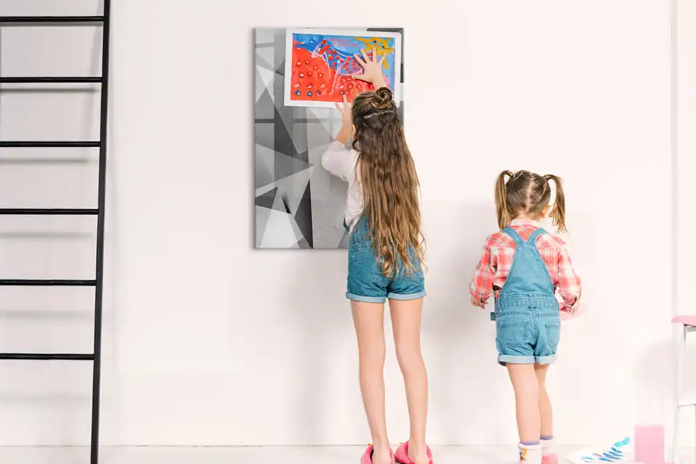 Tableau magnétique pour écriture composition géométrique
