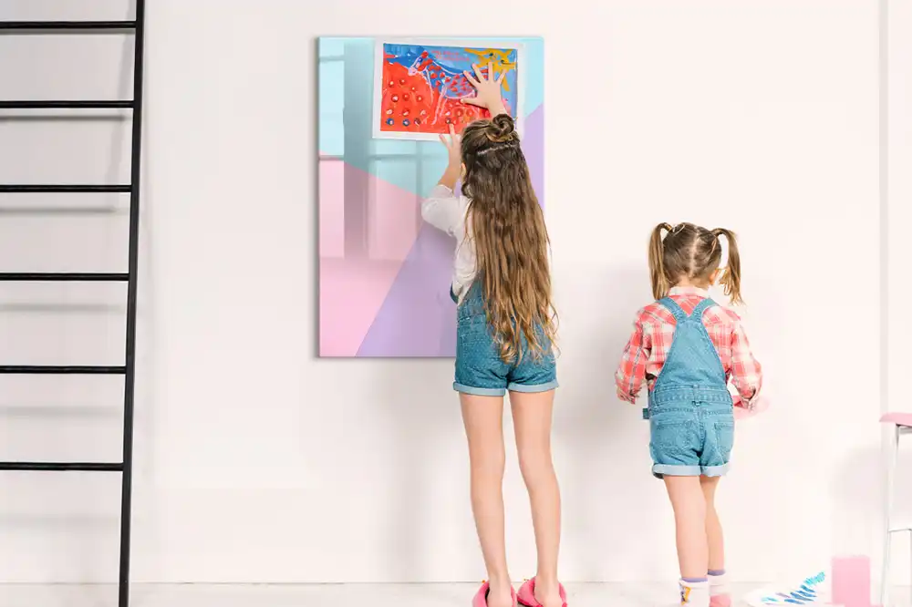 Tableau magnétique effaçable à motif pastel délicat