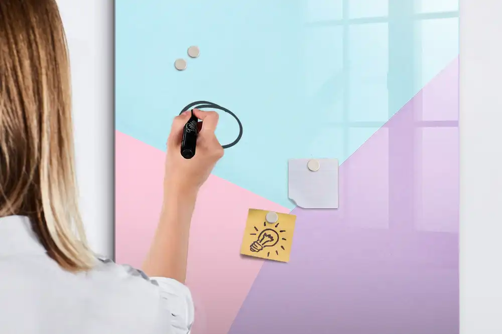 Tableau magnétique effaçable à motif pastel délicat