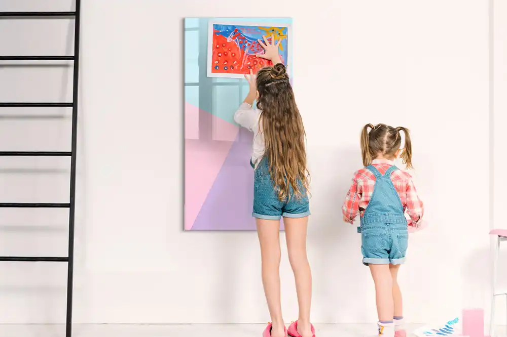 Tableau magnétique effaçable à motif pastel délicat