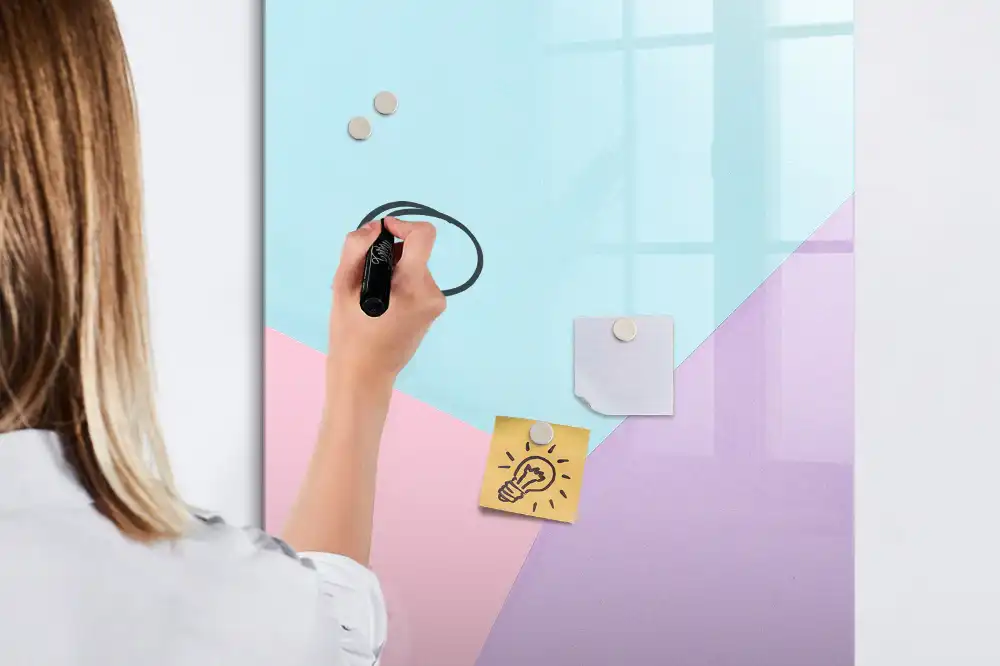 Tableau magnétique effaçable à motif pastel délicat