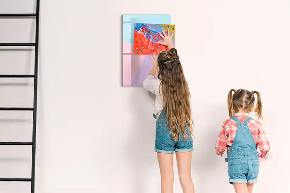 Tableau magnétique effaçable à motif pastel délicat