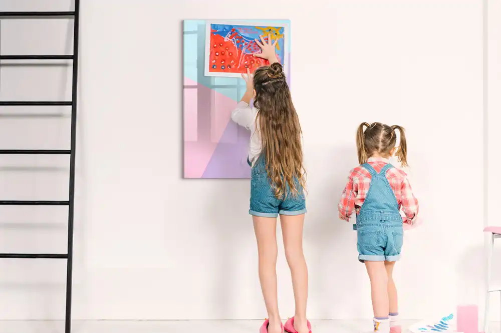 Tableau magnétique effaçable à motif pastel délicat