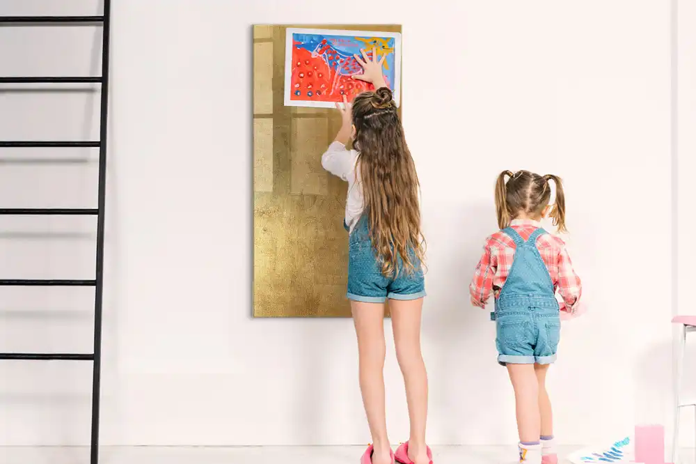 Tableau magnétique décoratif en tissu
