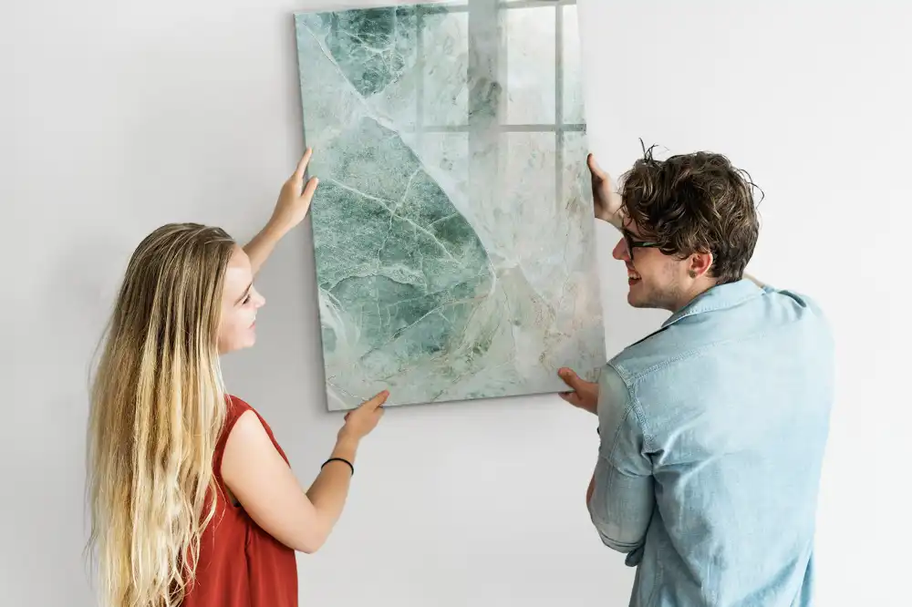 Tableau magnétique effaçable à décor pierre