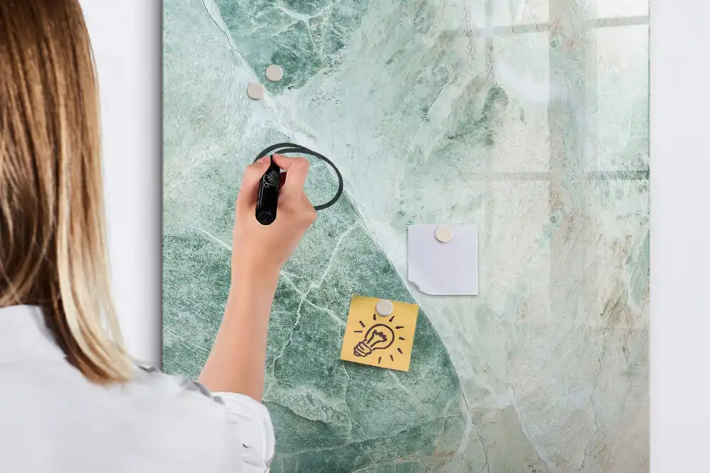 Tableau magnétique effaçable à décor pierre