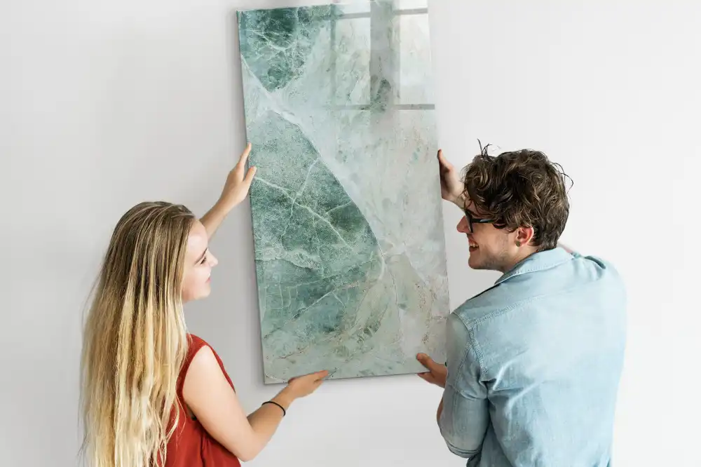 Tableau magnétique effaçable à décor pierre
