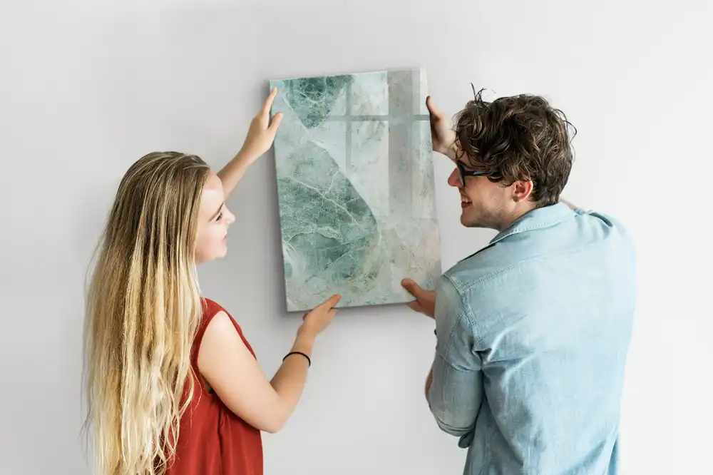 Tableau magnétique effaçable à décor pierre