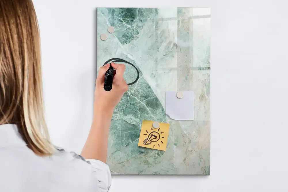 Tableau magnétique effaçable à décor pierre