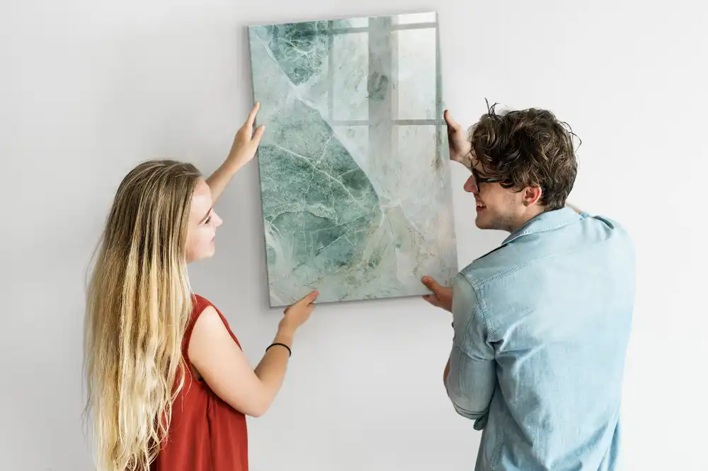 Tableau magnétique effaçable à décor pierre