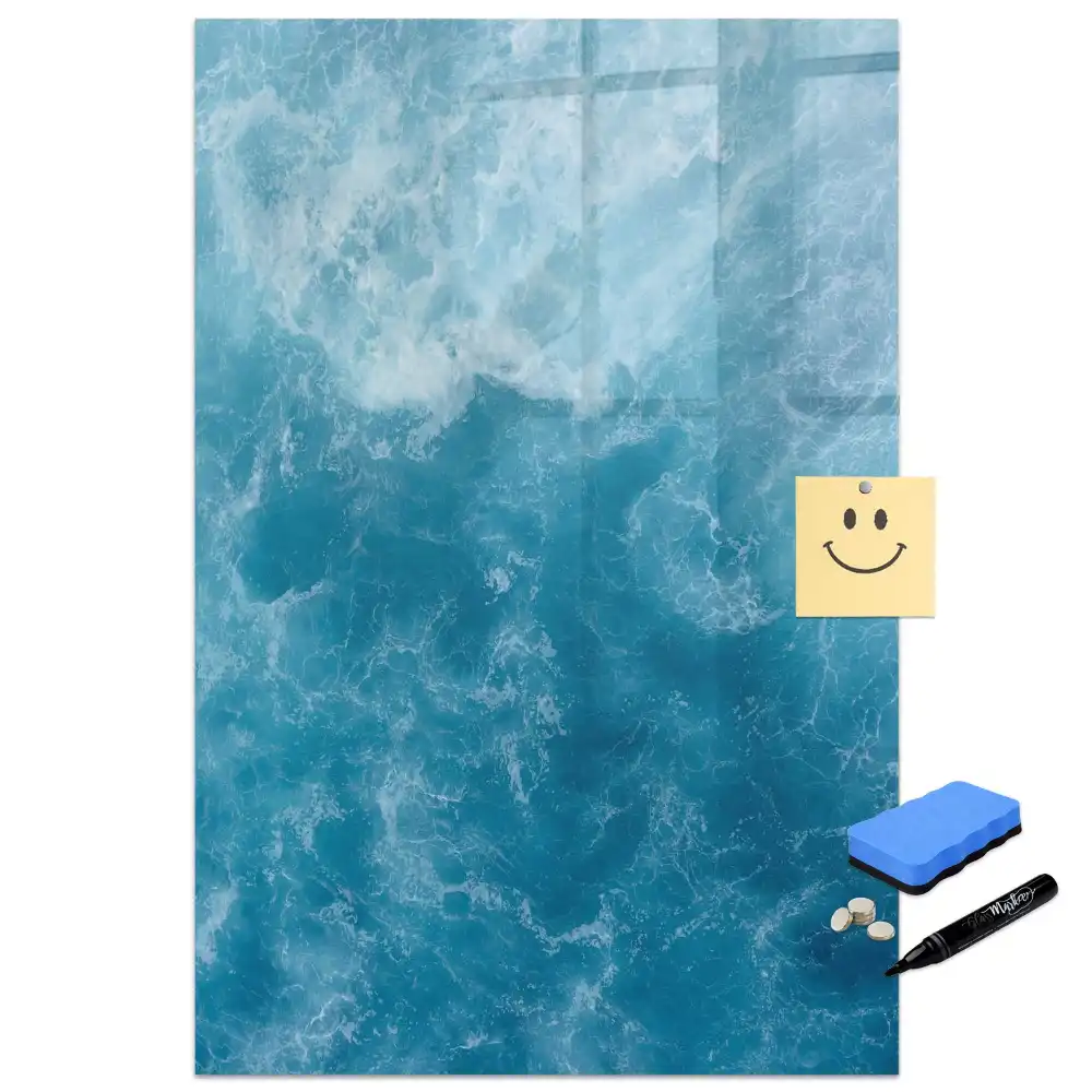 Tableau blanc magnétique effaçable à sec thème fonds marins