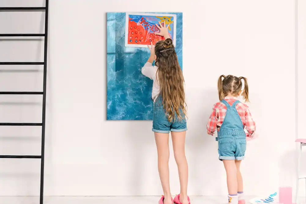 Tableau blanc magnétique effaçable à sec thème fonds marins