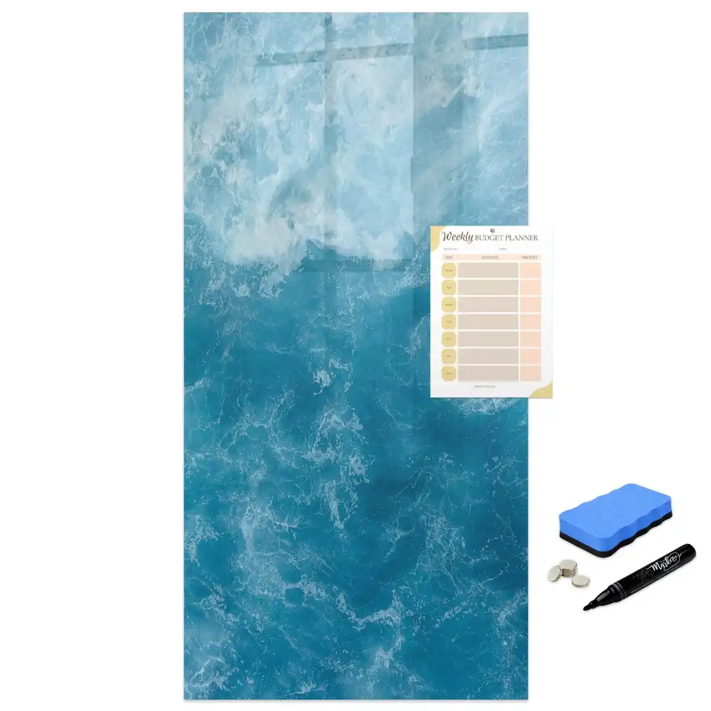 Tableau blanc magnétique effaçable à sec thème fonds marins