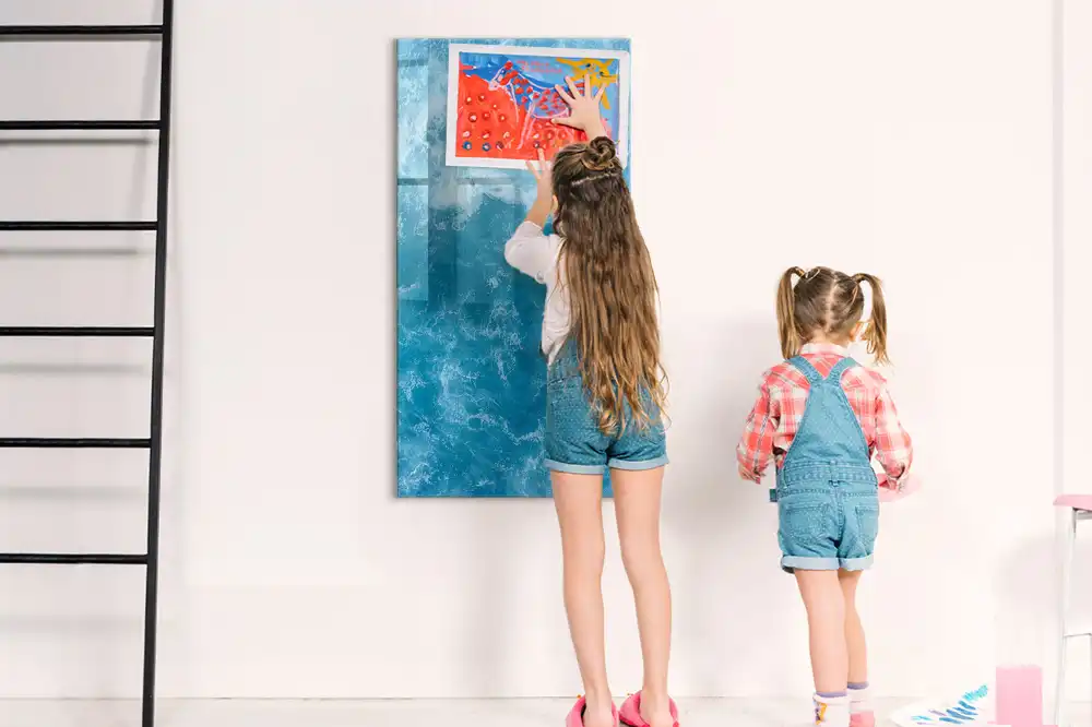 Tableau blanc magnétique effaçable à sec thème fonds marins