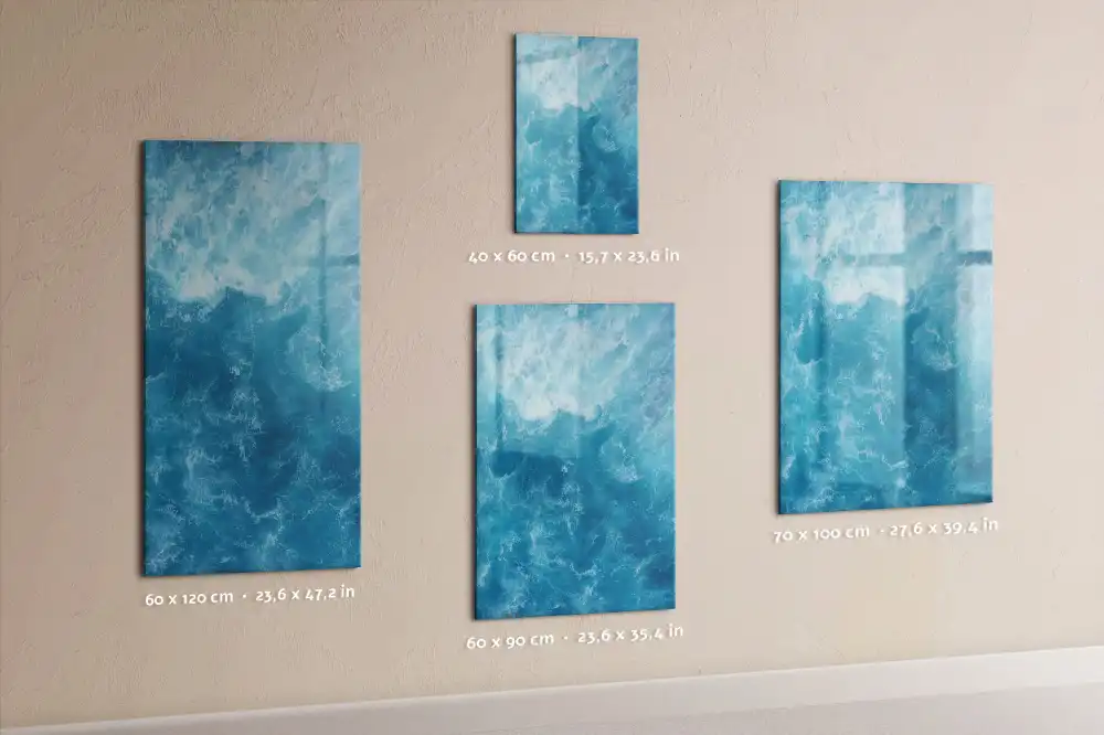 Tableau blanc magnétique effaçable à sec thème fonds marins
