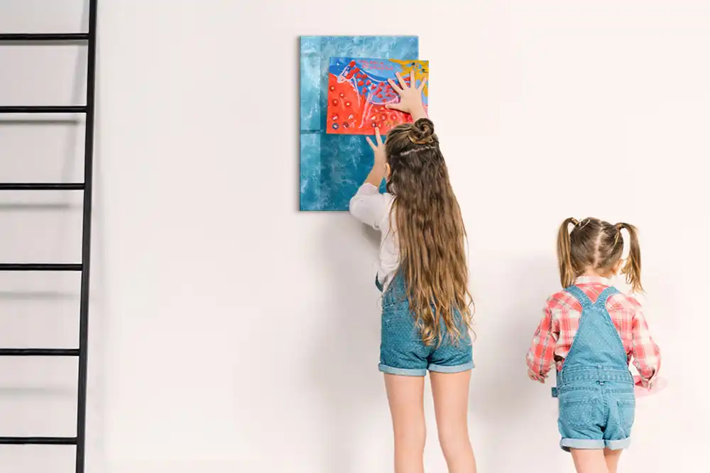 Tableau blanc magnétique effaçable à sec thème fonds marins