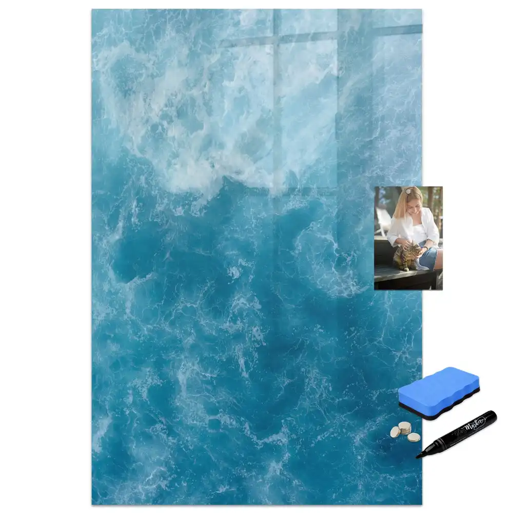 Tableau blanc magnétique effaçable à sec thème fonds marins