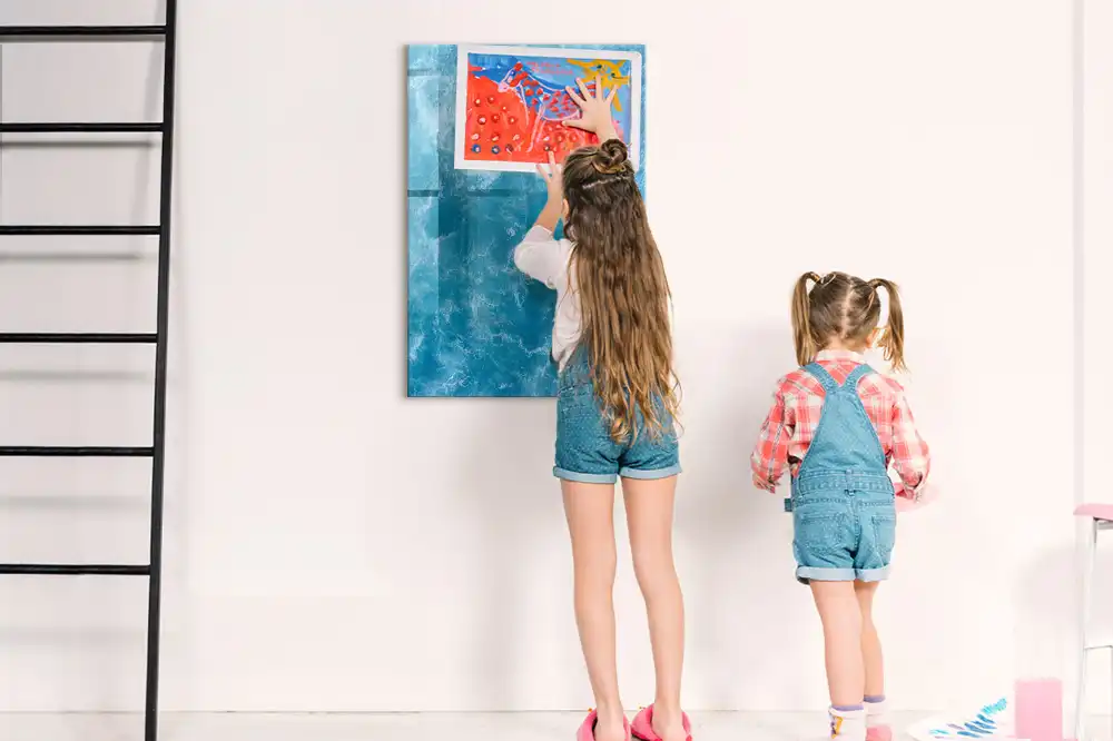 Tableau blanc magnétique effaçable à sec thème fonds marins