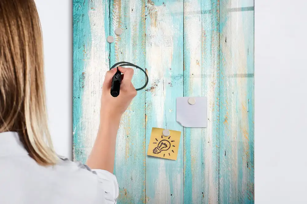Tableau magnétique pour dessin en bois style rétro