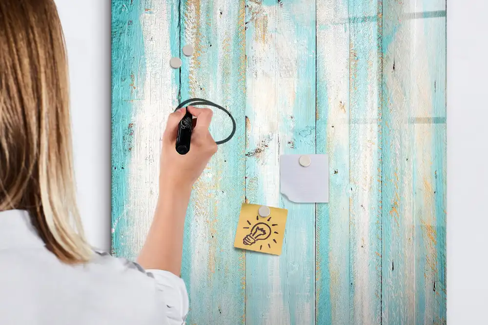 Tableau magnétique pour dessin en bois style rétro