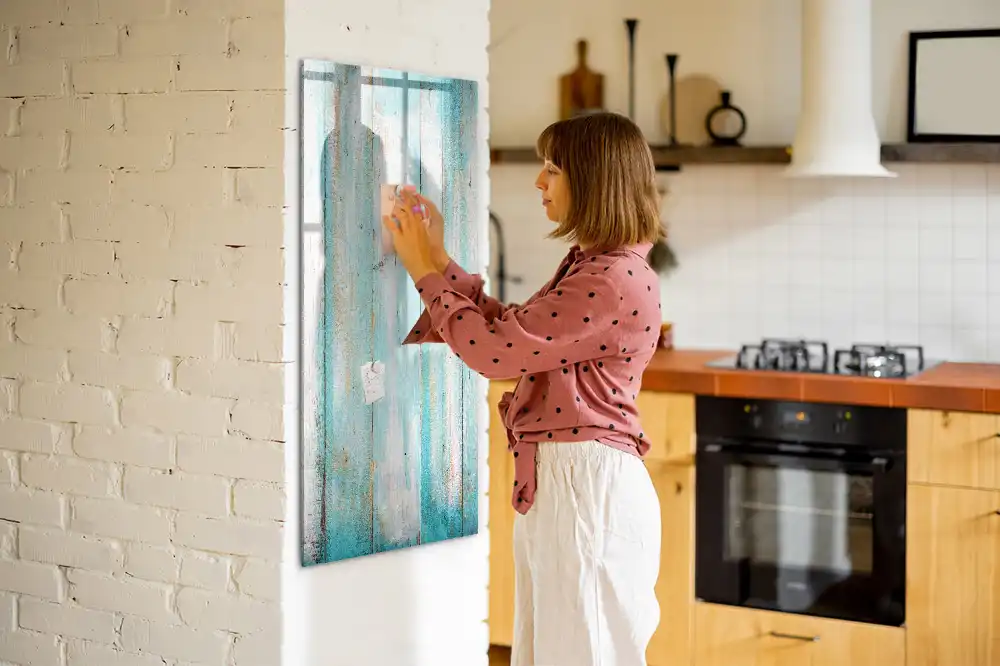 Tableau magnétique pour dessin en bois style rétro