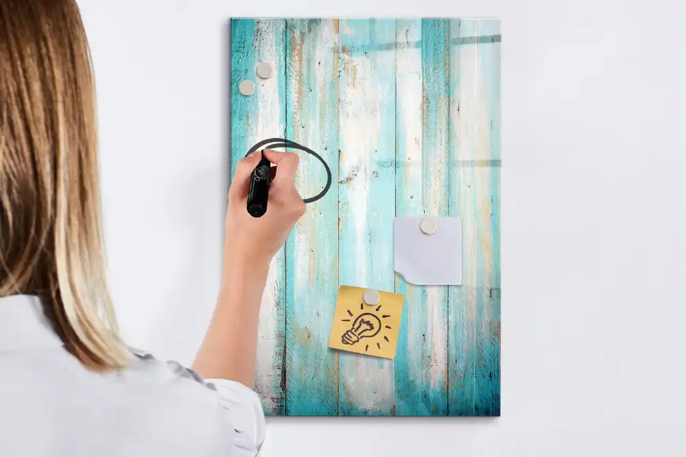 Tableau magnétique pour dessin en bois style rétro