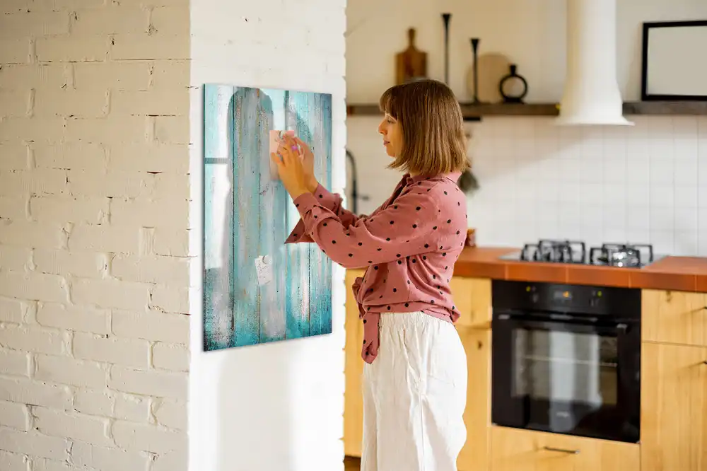 Tableau magnétique pour dessin en bois style rétro