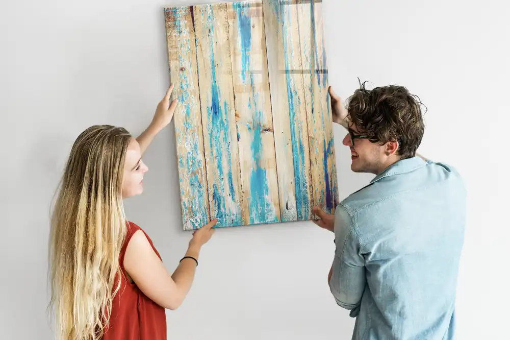 Tableau magnétique en chêne vieilli pour écriture