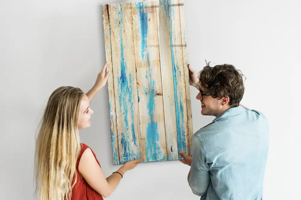 Tableau magnétique en chêne vieilli pour écriture
