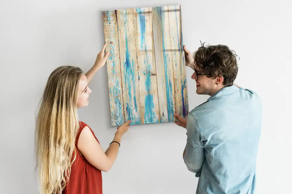 Tableau magnétique en chêne vieilli pour écriture