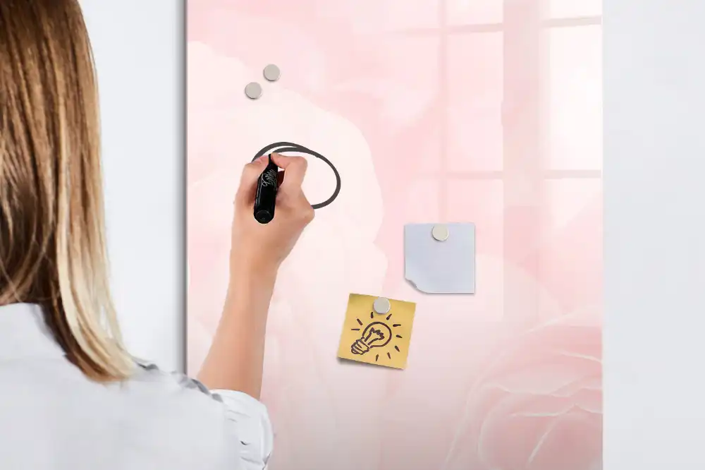 Tableau blanc magnétique effaçable à sec Roseraie
