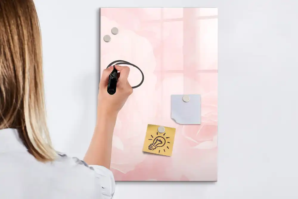 Tableau blanc magnétique effaçable à sec Roseraie