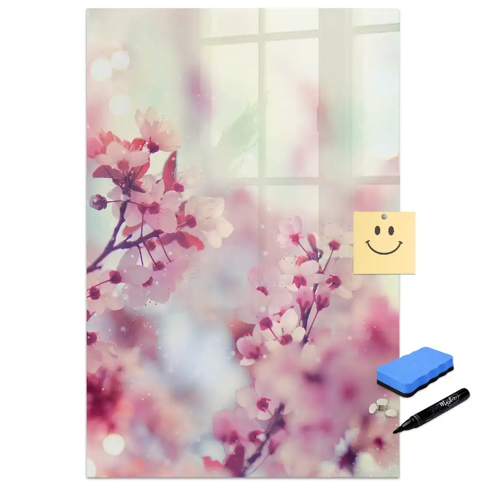 Tableau magnétique avec feutre Les premiers bourgeons du printemps