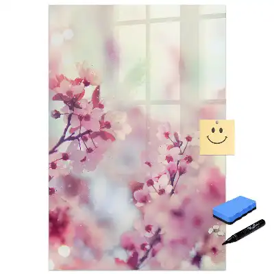 Tableau magnétique avec feutre Les premiers bourgeons du printemps