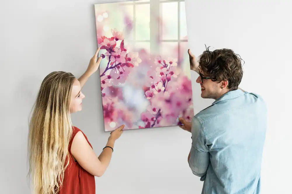 Tableau magnétique avec feutre Les premiers bourgeons du printemps