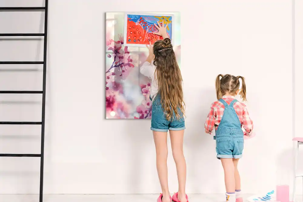 Tableau magnétique avec feutre Les premiers bourgeons du printemps