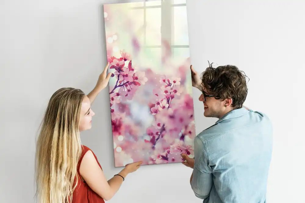 Tableau magnétique avec feutre Les premiers bourgeons du printemps