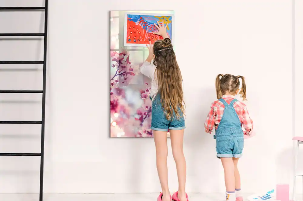 Tableau magnétique avec feutre Les premiers bourgeons du printemps