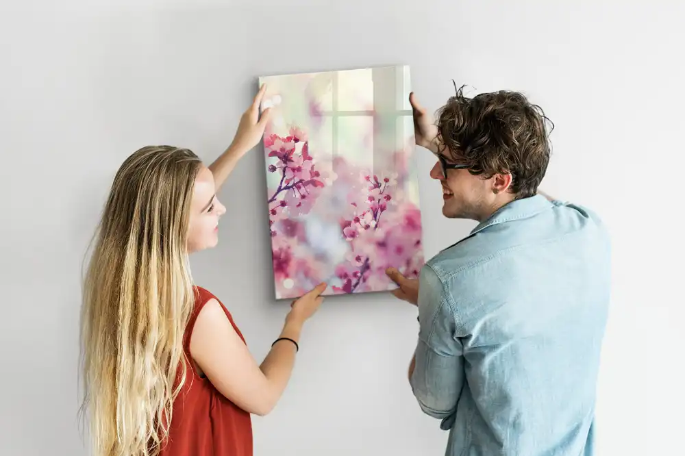 Tableau magnétique avec feutre Les premiers bourgeons du printemps