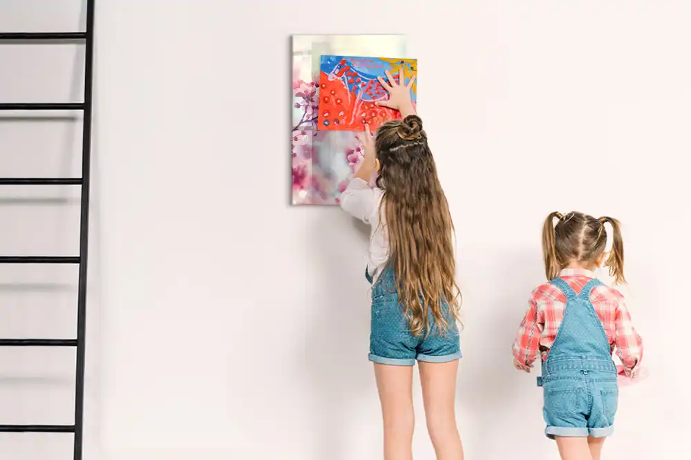 Tableau magnétique avec feutre Les premiers bourgeons du printemps