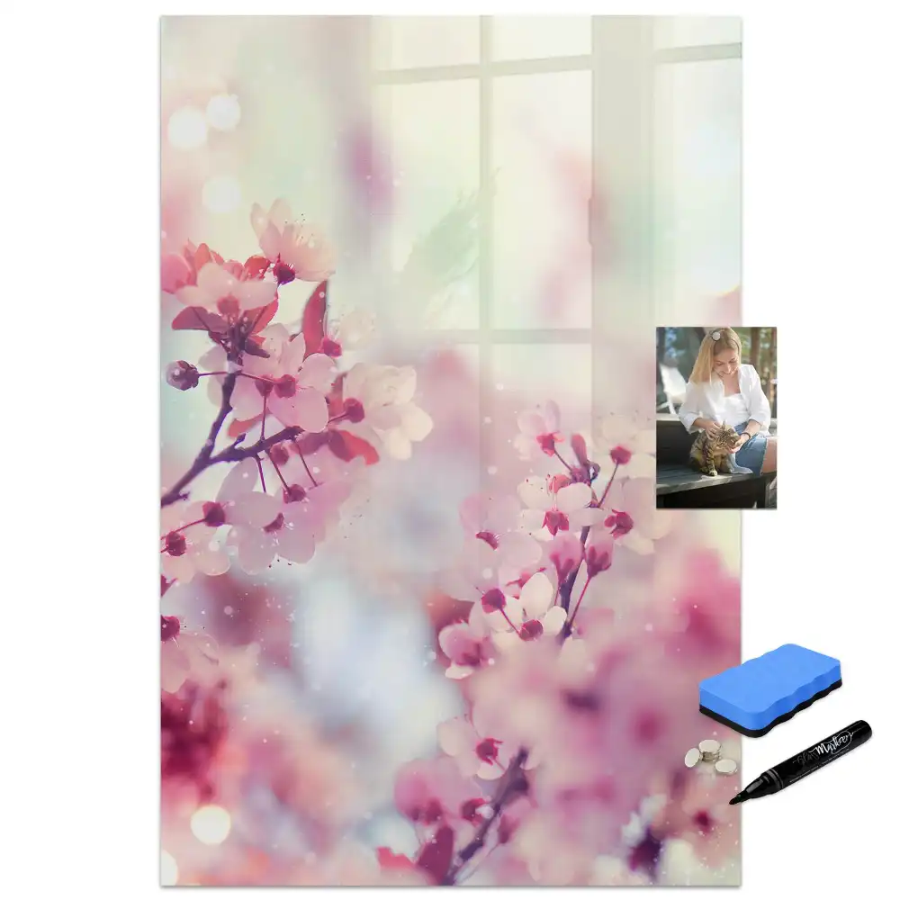 Tableau magnétique avec feutre Les premiers bourgeons du printemps
