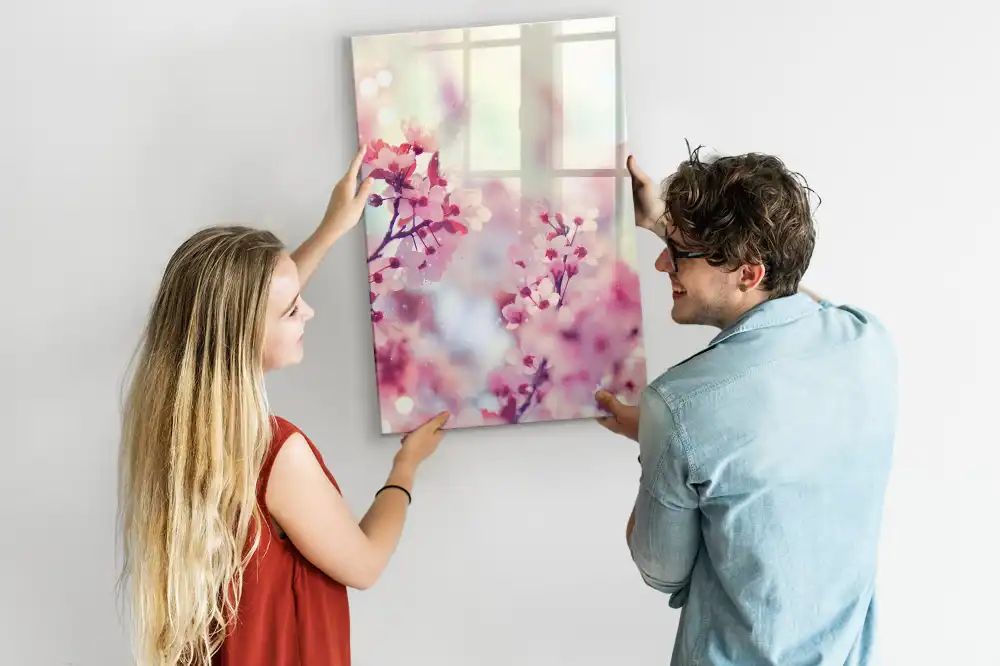 Tableau magnétique avec feutre Les premiers bourgeons du printemps