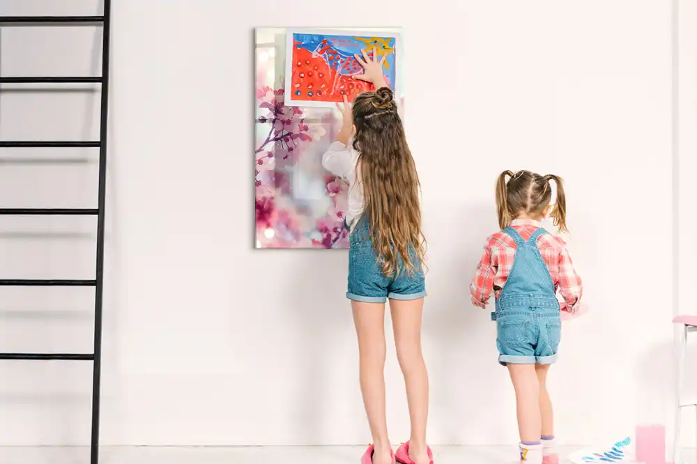 Tableau magnétique avec feutre Les premiers bourgeons du printemps