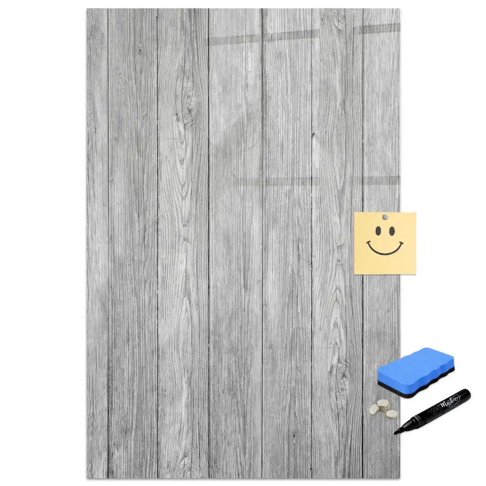 Tableau magnétique effaçable avec structure en bois