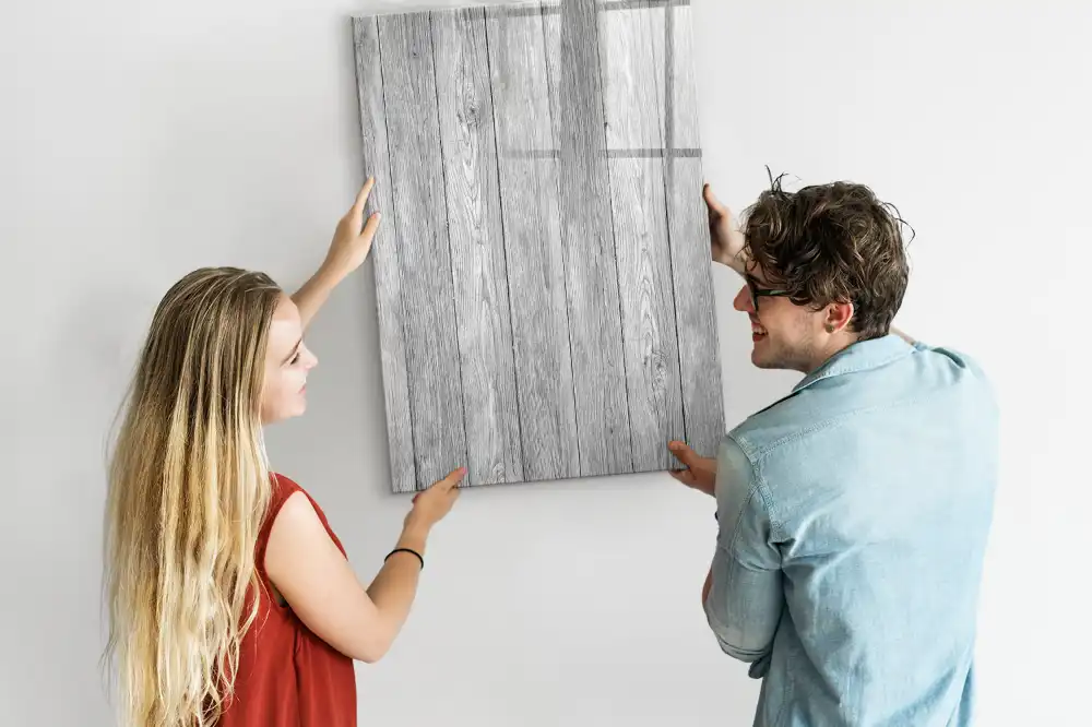 Tableau magnétique effaçable avec structure en bois