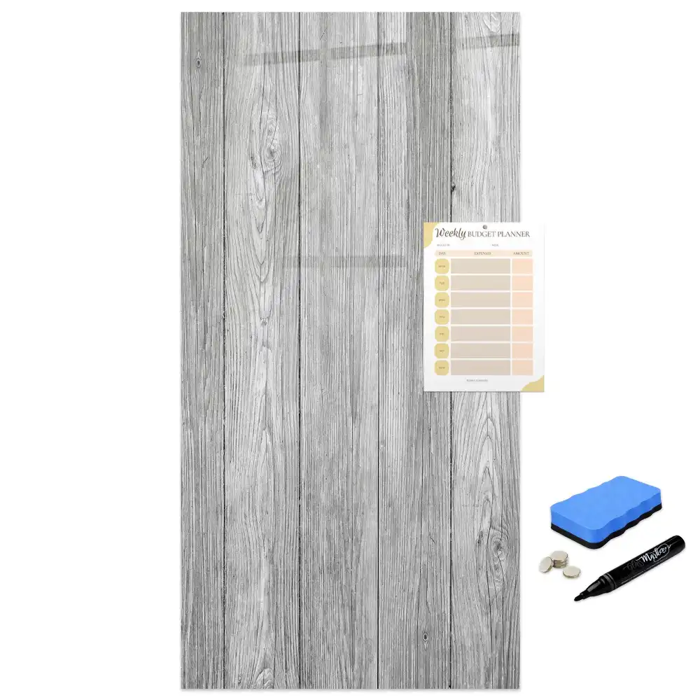 Tableau magnétique effaçable avec structure en bois