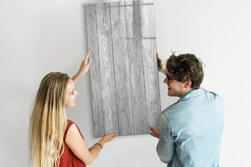 Tableau magnétique effaçable avec structure en bois