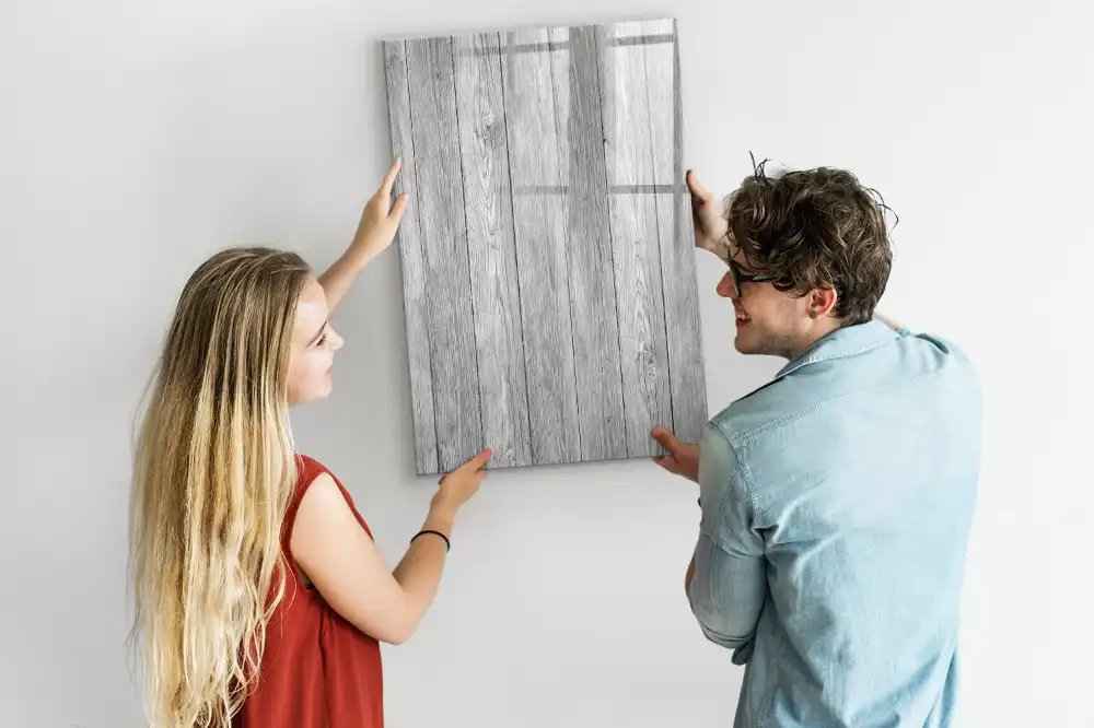 Tableau magnétique effaçable avec structure en bois