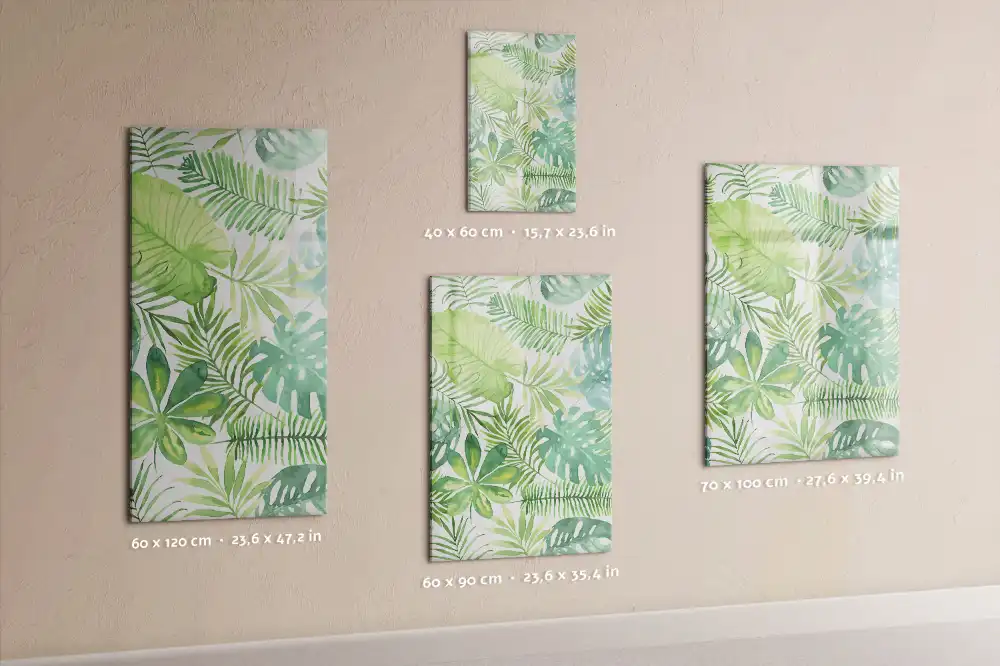 Tableau blanc magnétique effaçable à sec motif forêt aquarelle